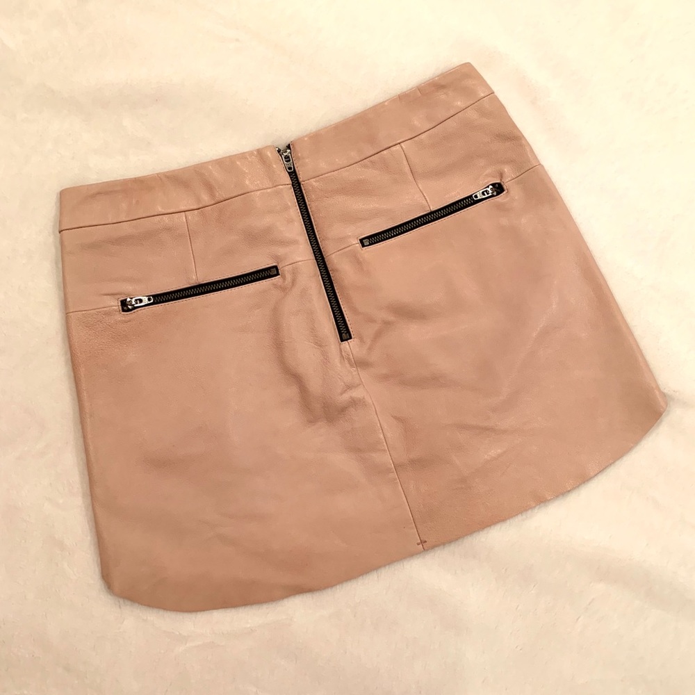 Mason lambskin leather mini skirt
